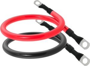 2.0 Battery Jumper cables (1ft) (Black and Red)