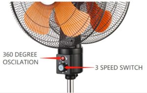 18" Double Heads Stand Fan - Image 6