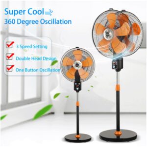 18" Double Heads Stand Fan - Image 7