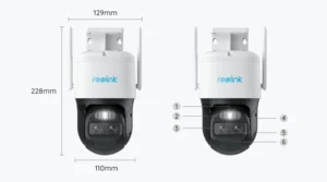 Reolink TrackMix LTE Plus 4G Dual-Lens PTZ Battery Security Camera with 24/7 Recording