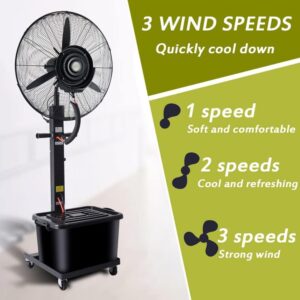 NETSURF 110V 26" Mist Fan No Remote
