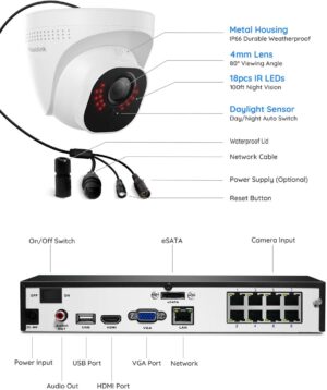 Reolink 5 Megapixel 8 Piece Camera Kit - Image 2